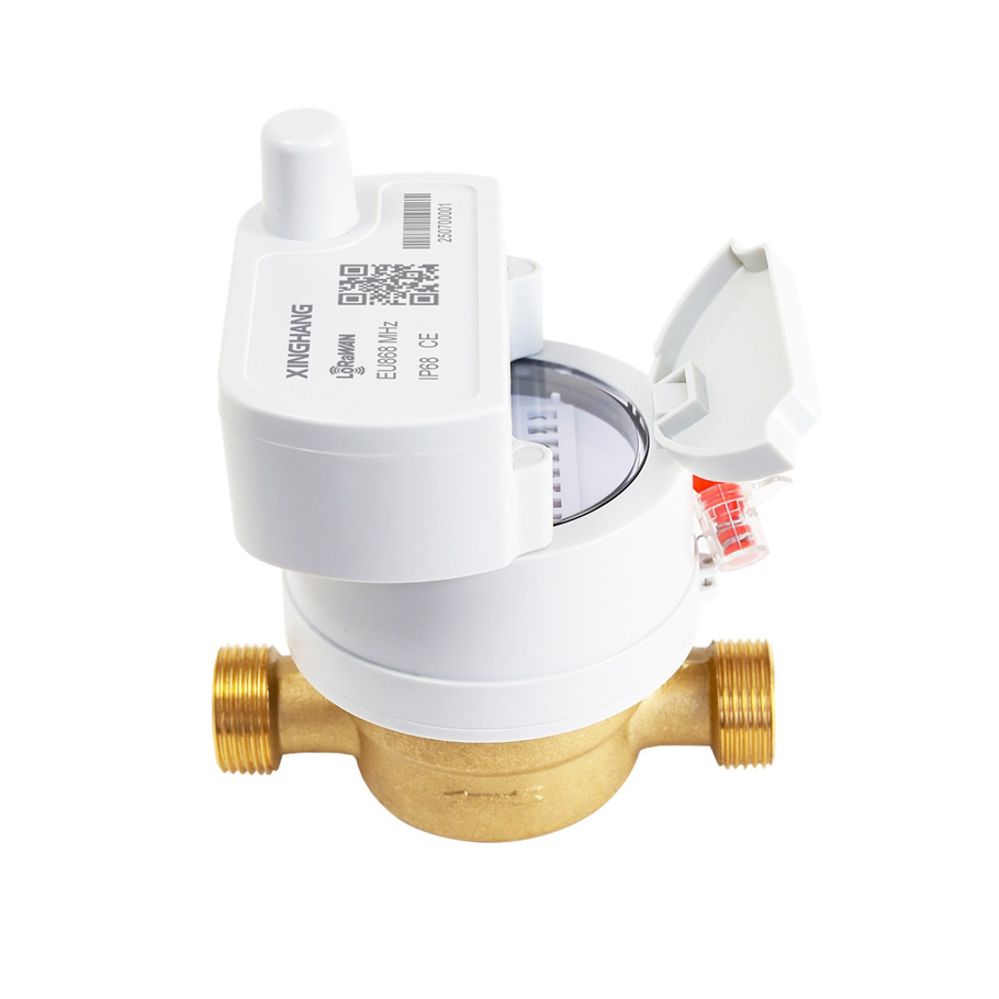 LoRaWAN, NB-IoT, 4G, Mbus, RS485 Smart Single Jet Brass Modular Water Meter