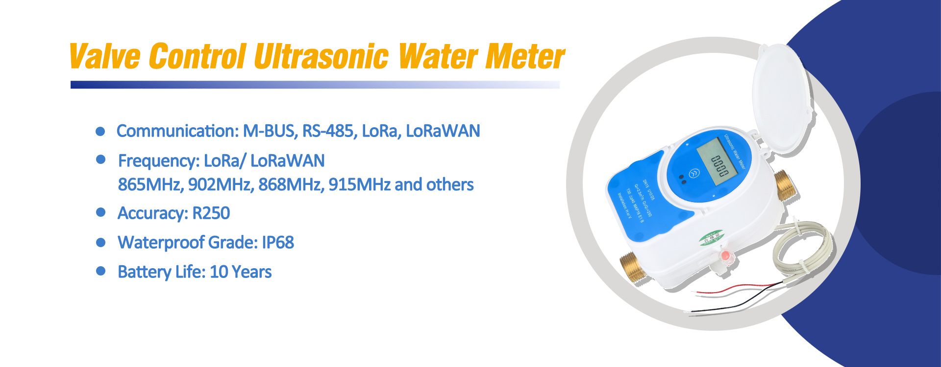 VALVE CONTROL ULTRASONIC WATER METER