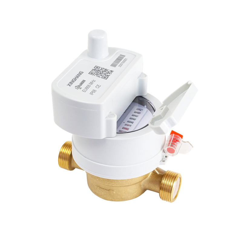 LoRaWAN, NB-IoT, 4G, Mbus, RS485 Smart Single Jet Brass Modular Water Meter