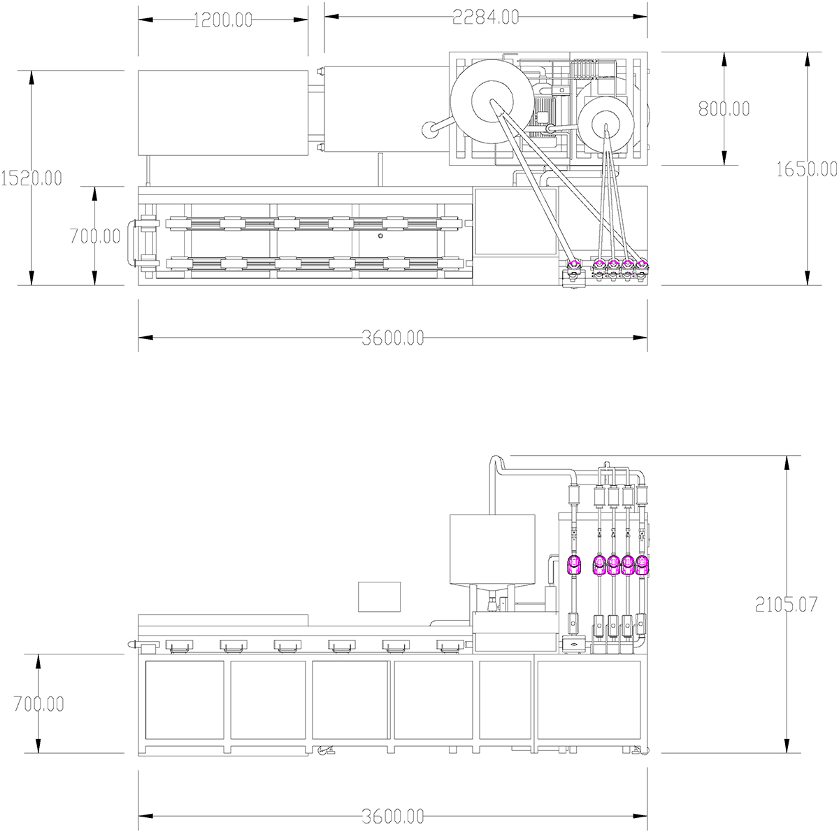 Dimension of Test bench