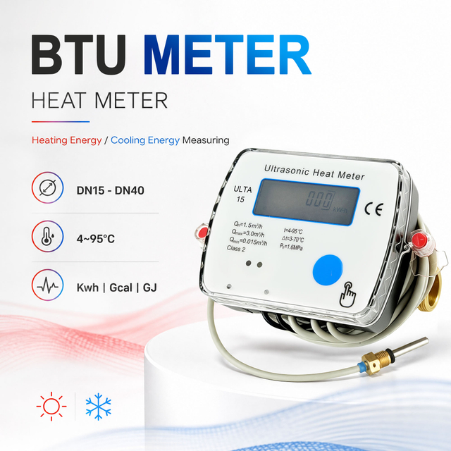 BTU Meter with M-Bus/ RS-485/ Pulse/ Lora/ Lorawan