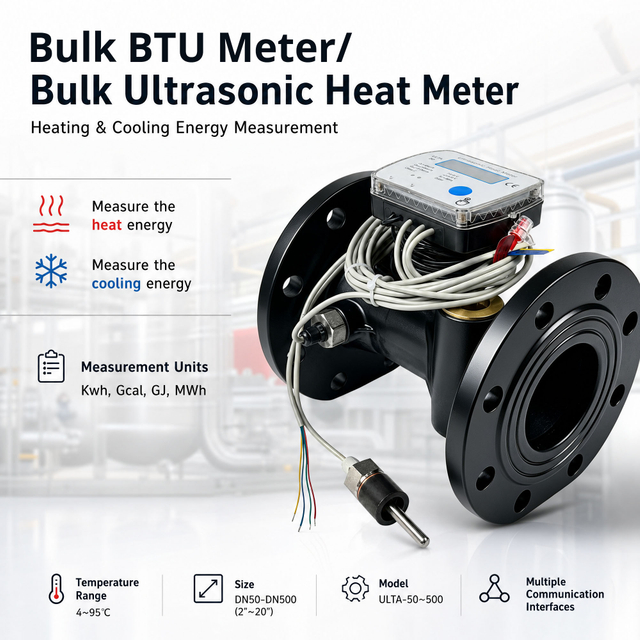DN50-DN500 Bulk Ultrasonic Heat Meter with M-Bus/ RS-485/ Pulse Output/ Lora/ Lorawan/ NB-IoT