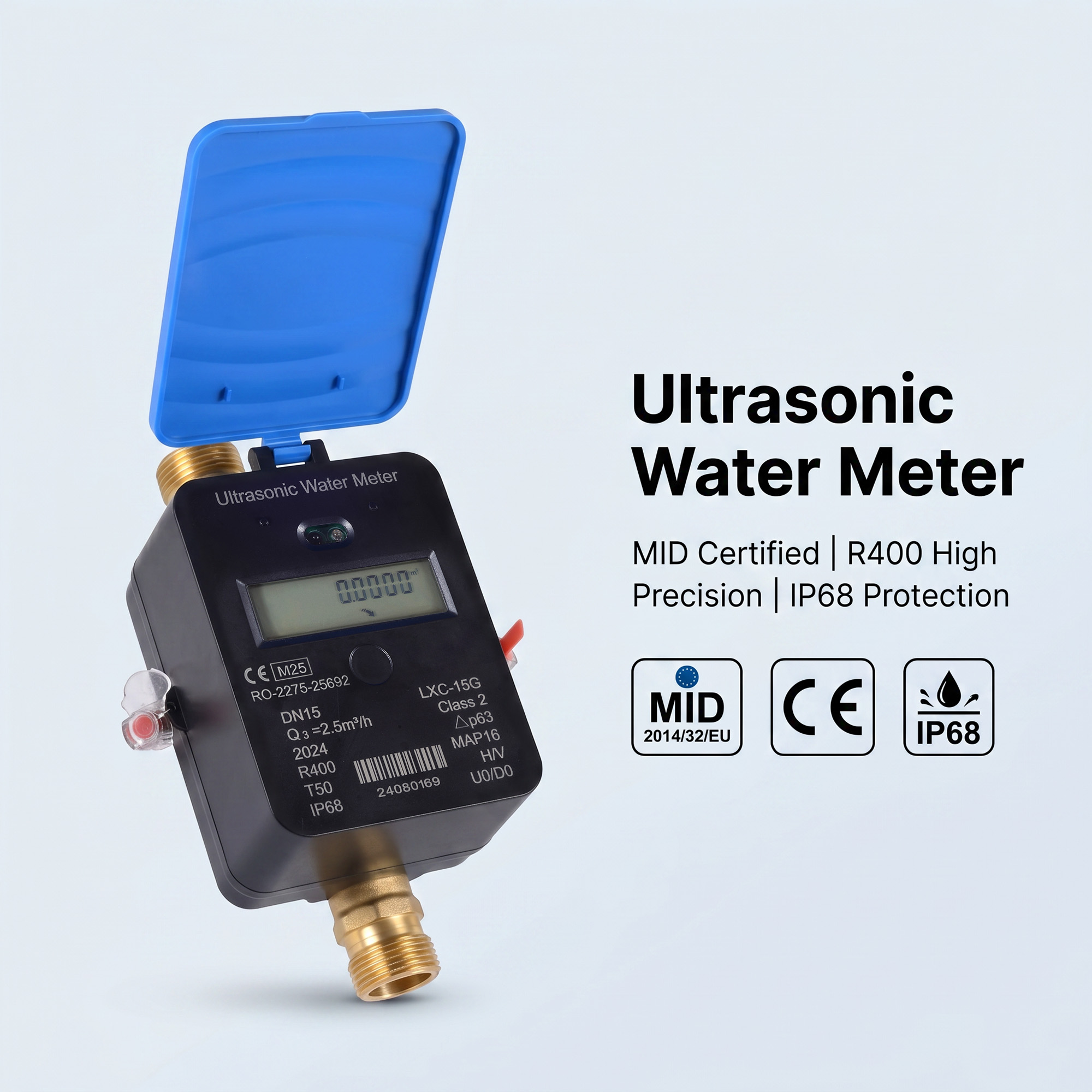 MID Approved R400/R250 M-Bus/ RS485/ 4G/ Lorawan/ NB-IoT Ultrasonic Water Meter