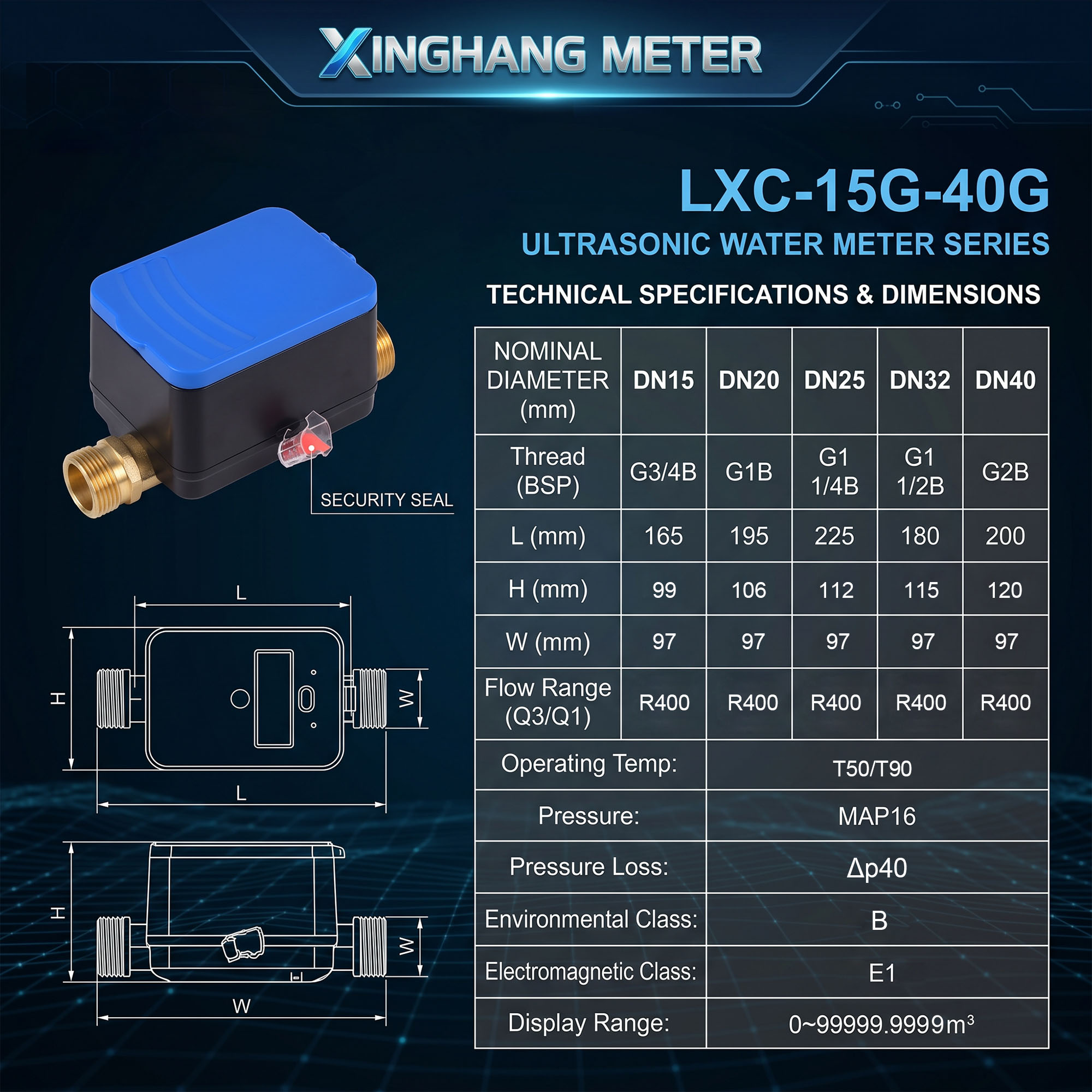 MID Approved R400/R250 M-Bus/ RS485/ 4G/ Lorawan/ NB-IoT Ultrasonic Water Meter